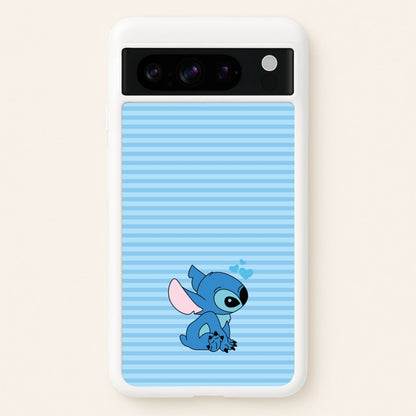 Blue Hearts Alien Blue Valentine's  - Disney Valentine's Phone Case for Google Pixel 8 Pro