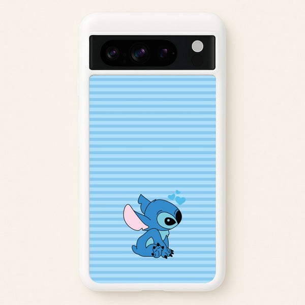 Blue Hearts Alien Blue Valentine's  - Disney Valentine's Phone Case for Google Pixel 8 Pro