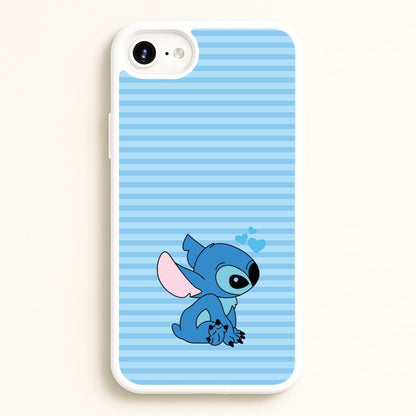 Blue Hearts Alien Blue Valentine's  - Disney Valentine's Phone Case for iPhone 6 Plus / 7 Plus / 8 Plus