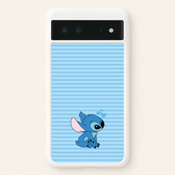 Blue Hearts Alien Blue Valentine's  - Disney Valentine's Phone Case for Google Pixel 6