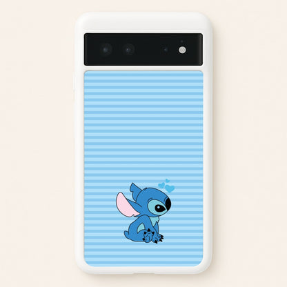 Blue Hearts Alien Blue Valentine's  - Disney Valentine's Phone Case for Google Pixel 6