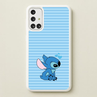 Blue Hearts Alien Blue Valentine's  - Disney Valentine's Phone Case for Galaxy A71
