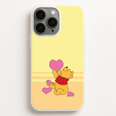 Pooh Love Heart Balloons Valentine's Phone Case