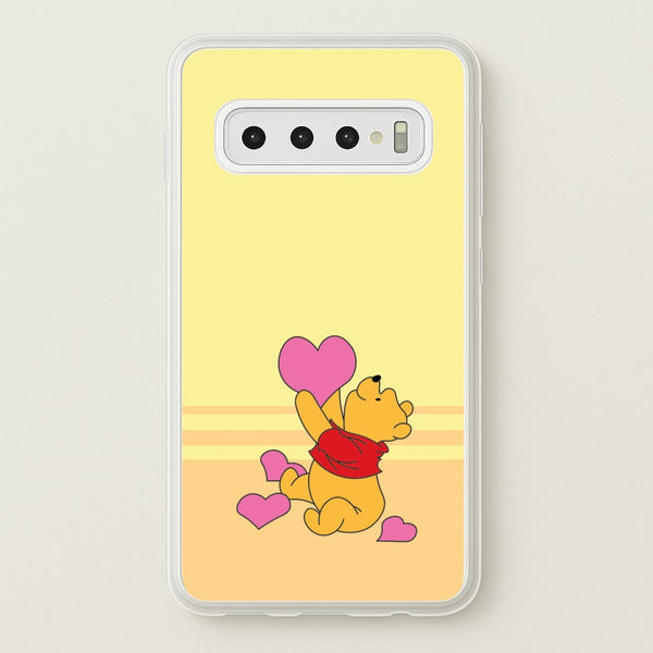 Pooh Love Heart Balloons Valentine's  - Disney Valentine's Phone Case for Galaxy S10 Plus