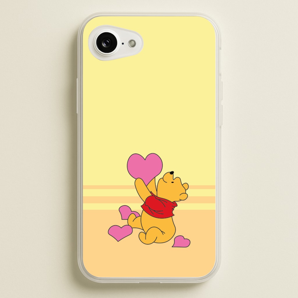 Pooh Love Heart Balloons Valentine's  - Disney Valentine's Phone Case for iPhone 16e