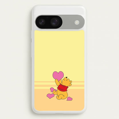 Pooh Love Heart Balloons Valentine's  - Disney Valentine's Phone Case for Google Pixel 9 / 9 Pro