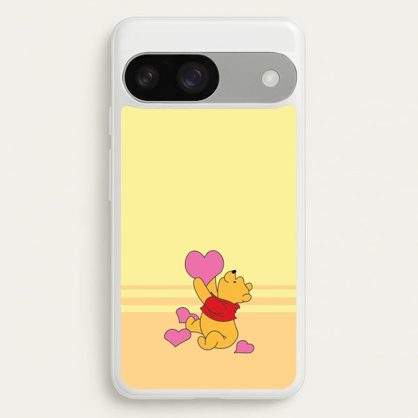 Pooh Love Heart Balloons Valentine's  - Disney Valentine's Phone Case for Google Pixel 9 / 9 Pro