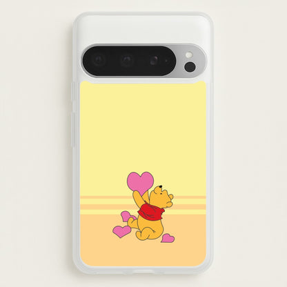 Pooh Love Heart Balloons Valentine's  - Disney Valentine's Phone Case for Google Pixel 9 Pro XL