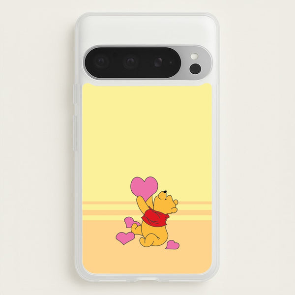 Pooh Love Heart Balloons Valentine's  - Disney Valentine's Phone Case for Google Pixel 9 Pro XL