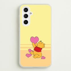 Pooh Love Heart Balloons Valentine's  - Disney Valentine's Phone Case for Galaxy A16