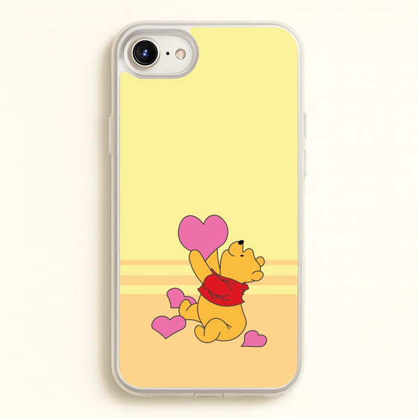 Pooh Love Heart Balloons Valentine's  - Disney Valentine's Phone Case for iPhone 6 / 7 / 8 / SE