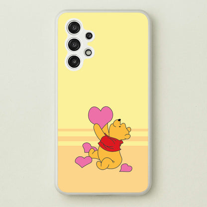 Pooh Love Heart Balloons Valentine's  - Disney Valentine's Phone Case for Galaxy A13