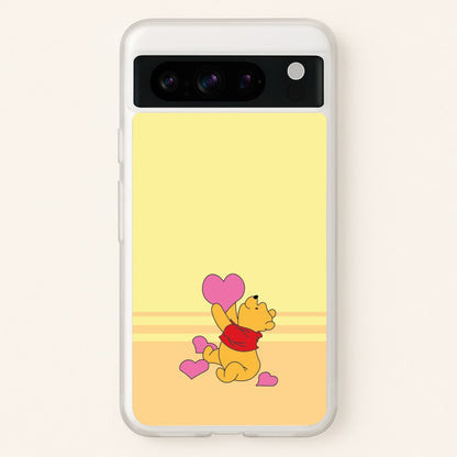 Pooh Love Heart Balloons Valentine's  - Disney Valentine's Phone Case for Google Pixel 8 Pro