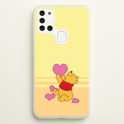 Pooh Love Heart Balloons Valentine's  - Disney Valentine's Phone Case for Galaxy A21s