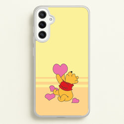 Pooh Love Heart Balloons Valentine's  - Disney Valentine's Phone Case for Galaxy A34