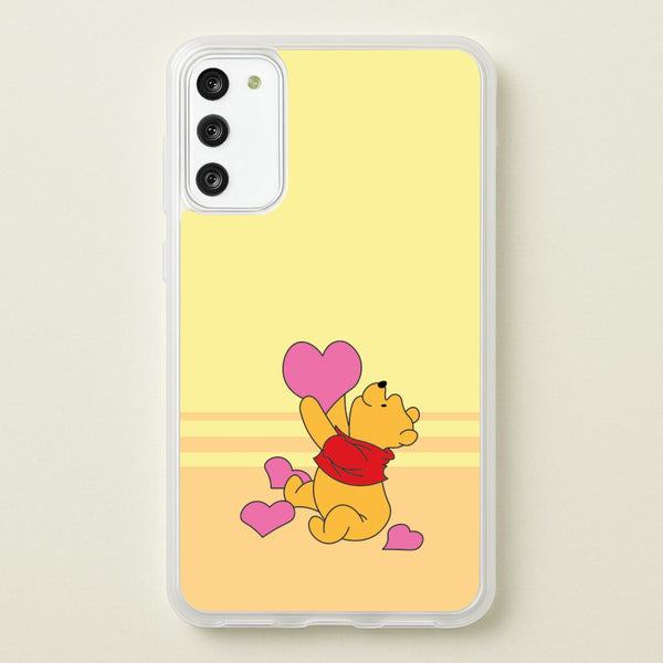 Pooh Love Heart Balloons Valentine's  - Disney Valentine's Phone Case for Galaxy S20FE