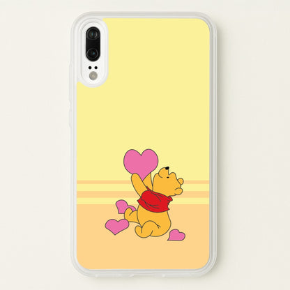 Pooh Love Heart Balloons Valentine's  - Disney Valentine's Phone Case for Huawei P20