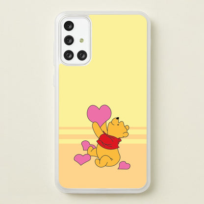 Pooh Love Heart Balloons Valentine's  - Disney Valentine's Phone Case for Galaxy A71