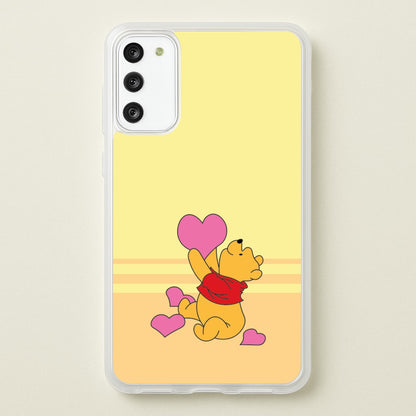 Pooh Love Heart Balloons Valentine's  - Disney Valentine's Phone Case for Galaxy A41