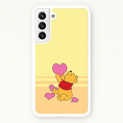 Pooh Love Heart Balloons Valentine's  - Disney Valentine's Phone Case for Galaxy S22 Plus