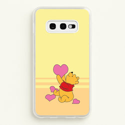 Pooh Love Heart Balloons Valentine's  - Disney Valentine's Phone Case for Galaxy S10e