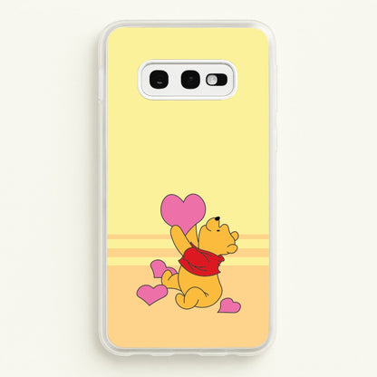 Pooh Love Heart Balloons Valentine's  - Disney Valentine's Phone Case for Galaxy S10e