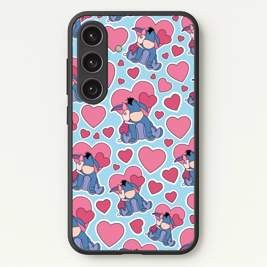 Donkey and Pig Pattern Valentine's  - Disney Valentine's Phone Case for Galaxy S24 Plus