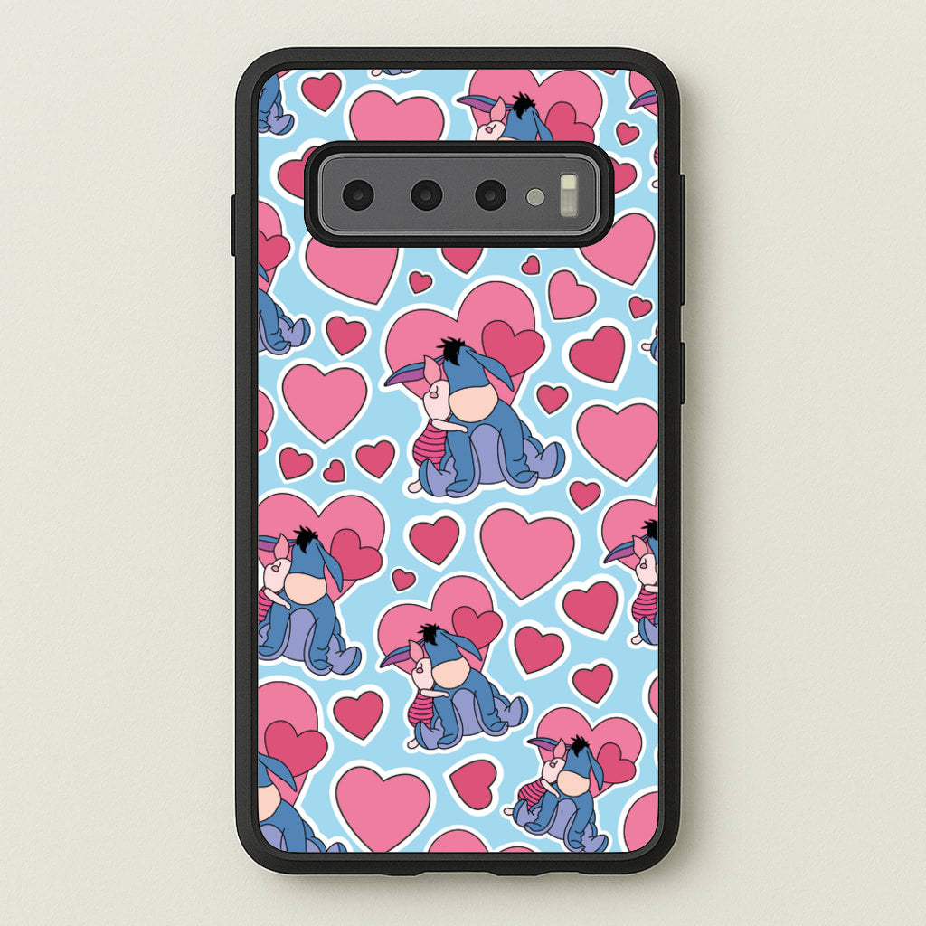 Donkey and Pig Pattern Valentine's  - Disney Valentine's Phone Case for Galaxy S10 Plus