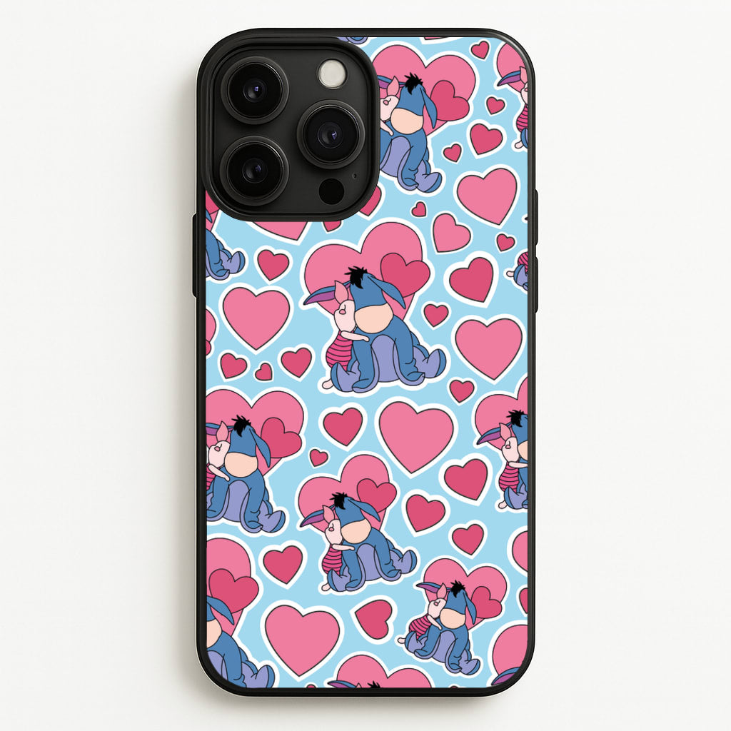 Donkey and Pig Pattern Valentine's  - Disney Valentine's Phone Case for iPhone 13 Pro Max