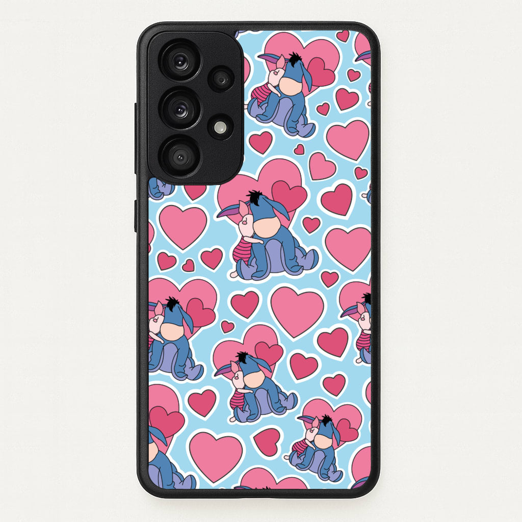 Donkey and Pig Pattern Valentine's  - Disney Valentine's Phone Case for Galaxy A53