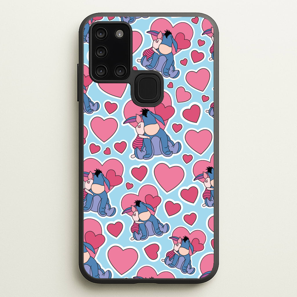 Donkey and Pig Pattern Valentine's  - Disney Valentine's Phone Case for Galaxy A21s