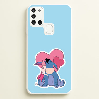 Donkey and Pig Valentine's  - Disney Valentine's Phone Case for Galaxy A21s