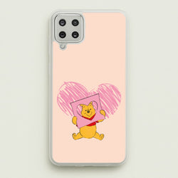 Pooh Heart Drawing Valentine's  - Disney Valentine's Phone Case for Galaxy A12