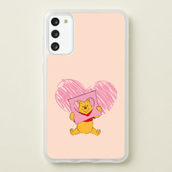 Pooh Heart Drawing Valentine's  - Disney Valentine's Phone Case for Galaxy S20