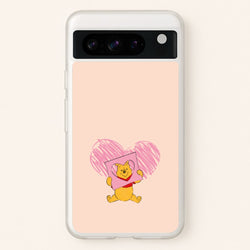 Pooh Heart Drawing Valentine's  - Disney Valentine's Phone Case for Google Pixel 8 Pro