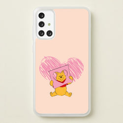 Pooh Heart Drawing Valentine's  - Disney Valentine's Phone Case for Galaxy A71