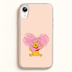 Pooh Heart Drawing Valentine's  - Disney Valentine's Phone Case for iPhone XR
