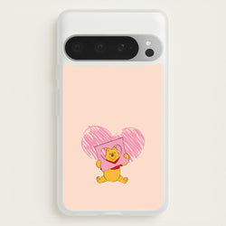 Pooh Heart Drawing Valentine's  - Disney Valentine's Phone Case for Google Pixel 9 Pro XL