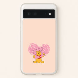 Pooh Heart Drawing Valentine's  - Disney Valentine's Phone Case for Google Pixel 6