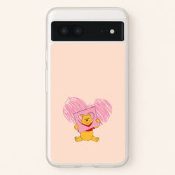 Pooh Heart Drawing Valentine's  - Disney Valentine's Phone Case for Google Pixel 7