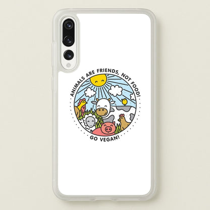 Animals Are Friends, Not Food - Vegan  - Vegan Phone Case for Huawei P20 Pro
