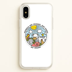Animals Are Friends, Not Food - Vegan  - Vegan Phone Case for iPhone X / XS