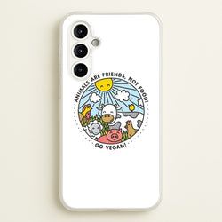 Animals Are Friends, Not Food - Vegan  - Vegan Phone Case for Galaxy A54
