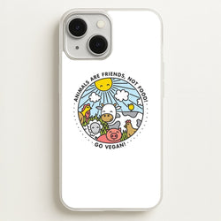 Animals Are Friends, Not Food - Vegan  - Vegan Phone Case for iPhone 13 Mini