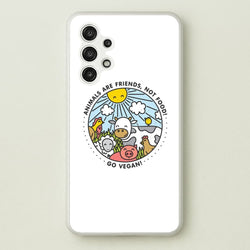Animals Are Friends, Not Food - Vegan  - Vegan Phone Case for Galaxy A13