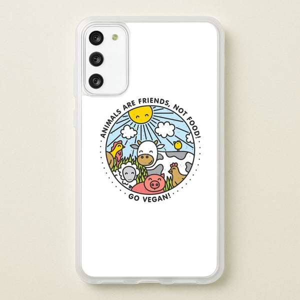 Animals Are Friends, Not Food - Vegan  - Vegan Phone Case for Galaxy S20FE