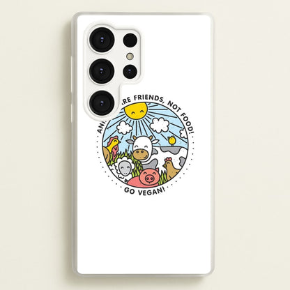 Animals Are Friends, Not Food - Vegan  - Vegan Phone Case for Galaxy S25 Ultra