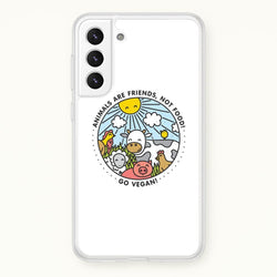 Animals Are Friends, Not Food - Vegan  - Vegan Phone Case for Galaxy S22