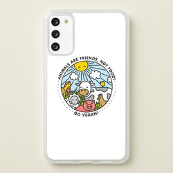Animals Are Friends, Not Food - Vegan  - Vegan Phone Case for Galaxy S20