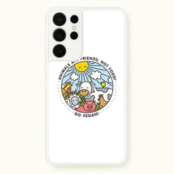 Animals Are Friends, Not Food - Vegan  - Vegan Phone Case for Galaxy S21 Ultra